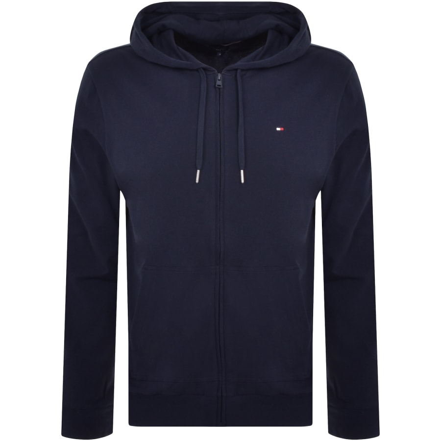 Tommy hilfiger full zip hoodie navy sale